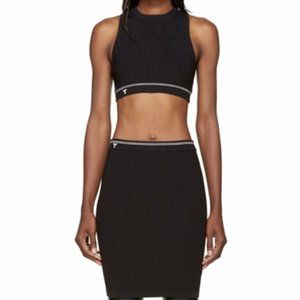 T by Alexander Wang Inspired Black Ribbed Set